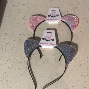 NWT Chloe Alexis Glitter Cat Ears Bundle of 2
